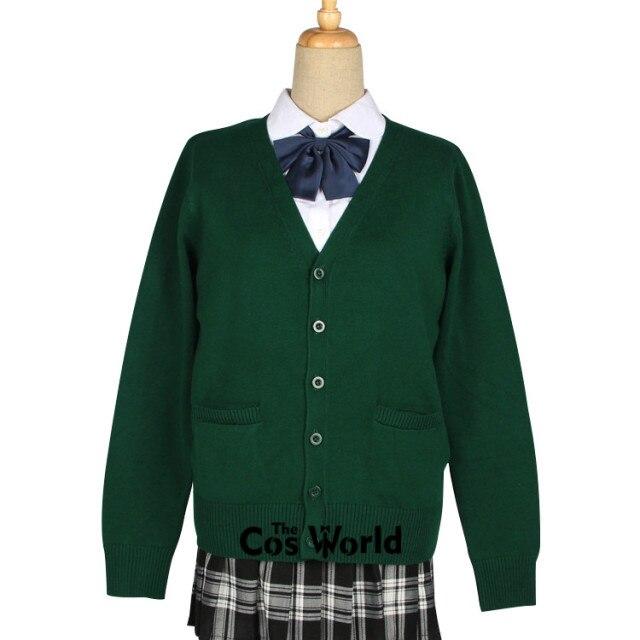 Damen Langarm Strickjacke V-Ausschnitt Jacke Schuluniform Studentenkleidung Frühling und Herbst S von Joom DACH