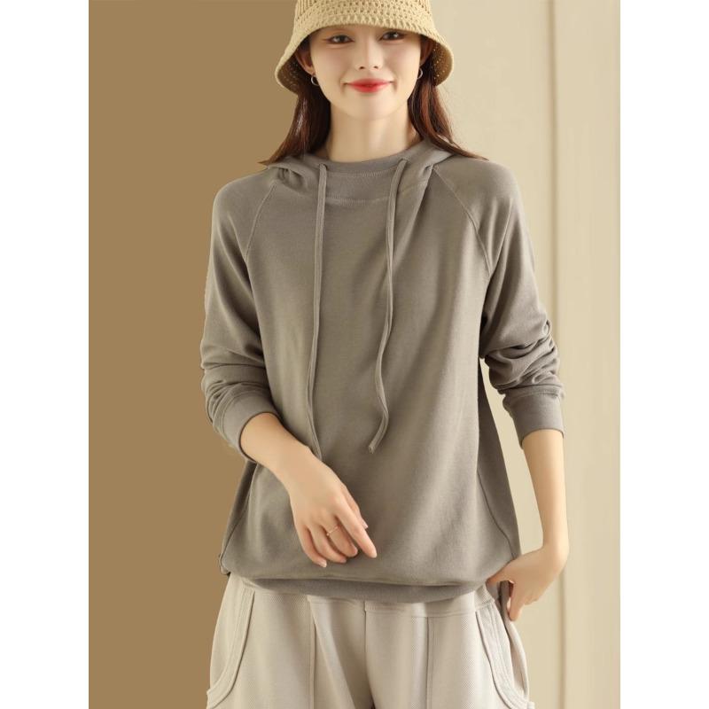 Damen Langarmshirt mit V-Ausschnitt, lockere Passform, lockere Passform, lockere Passform, lockere Passform, lockere Passform 2XL beige von Joom DACH