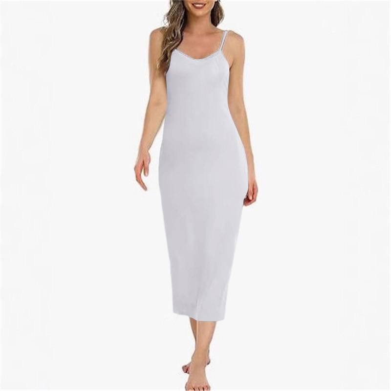 Damen Langes Unterkleid Basic Verstellbare Spaghetti-Träger Cami Unterkleid Weiches V-Ausschnitt Nachthemd Unter Kleidern XXL Damen Langes Unterkleid Basic Verstellbare Spaghetti-Träger Cami Unterkleid Weiches V-Ausschnitt Nachthemd Unter Kleidern XXL von Joom DACH