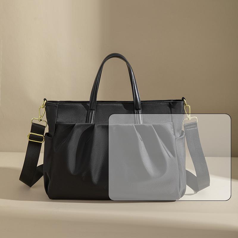 Damen Laptop-Tasche Leichte Nylon Pendler Aktentasche Schlichte Große Kapazität Einzelne Schulter Tragetasche von Joom DACH