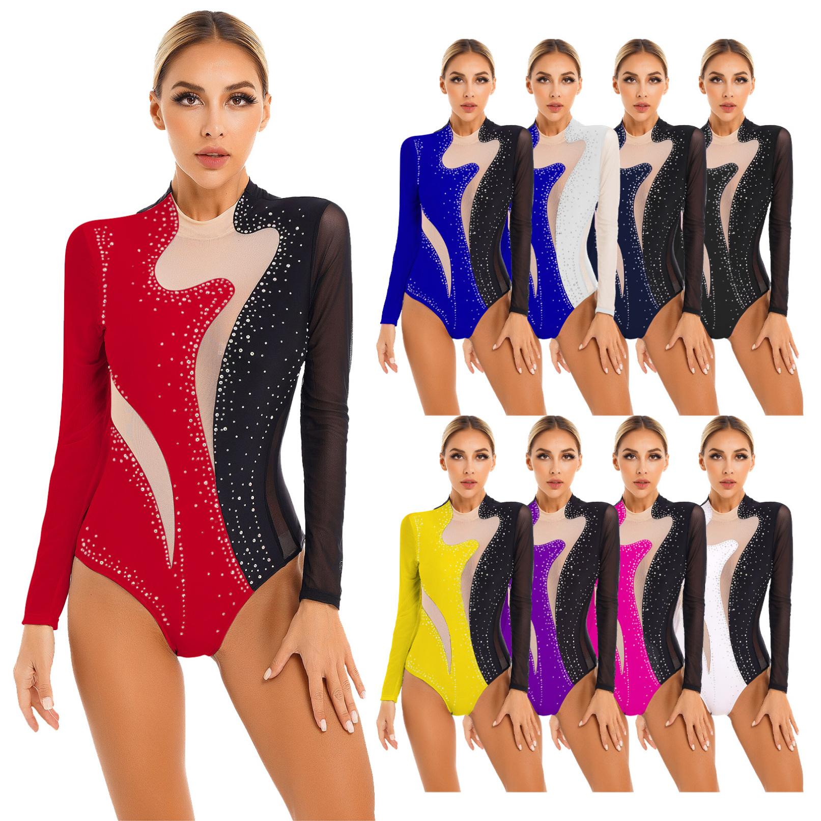Damen Lateinischer Tanz Eiskunstlauf Body Mädchen Ballett Gymnastik Trikot Tanzkostüm M weiß/schwarz Damen Lateinischer Tanz Eiskunstlauf Body Mädchen Ballett Gymnastik Trikot Tanzkostüm M weiß/schwarz von Joom DACH