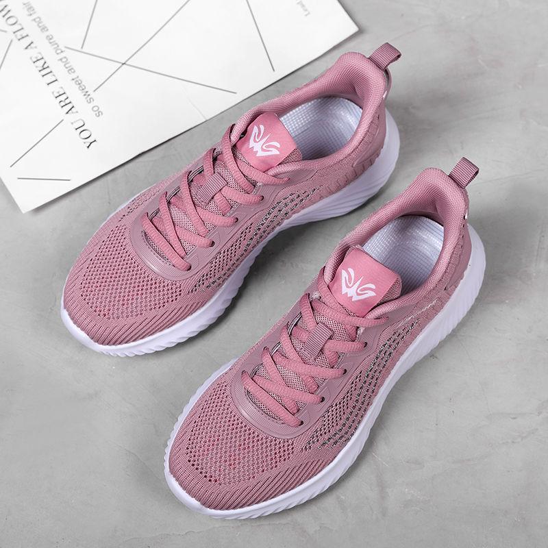 Damen Laufschuhe Atmungsaktives Mesh Schnürschuhe Flache Sneakers Schwarz Sport Frau Designerschuhe für Mädchen 36 von Joom DACH