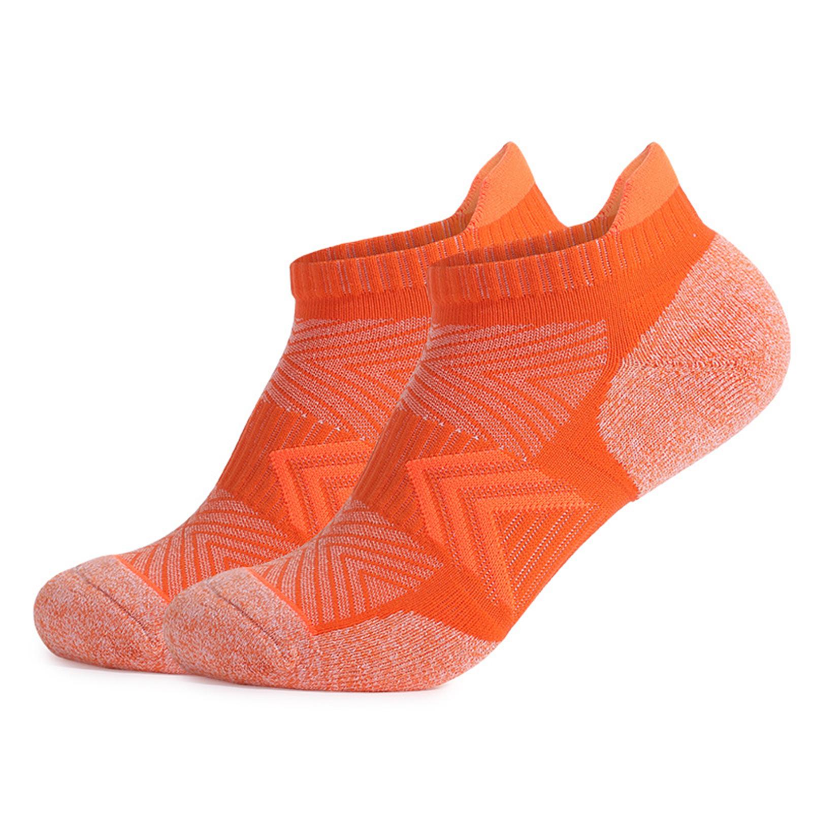 Damen Laufsocken Gepolsterte Sportsocken Knöchelsocken Atmungsaktive Baumwollsocken S orange von Joom DACH