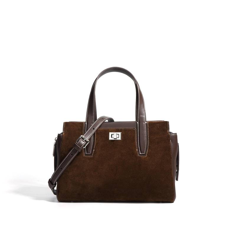 Damen Leder, Großraum Killer Tasche, Damen Umhängetasche, Vielseitige Pendler Schloss Handtasche von Joom DACH