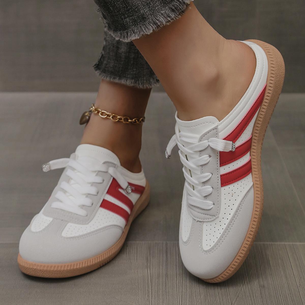 Damen Leichte Weiche Sohle Rückenfreie Slipper Sandalen Neuheiten Retro Flache Freizeitschuhe Slipper Rückenfreie Pantoletten 36 von Joom DACH