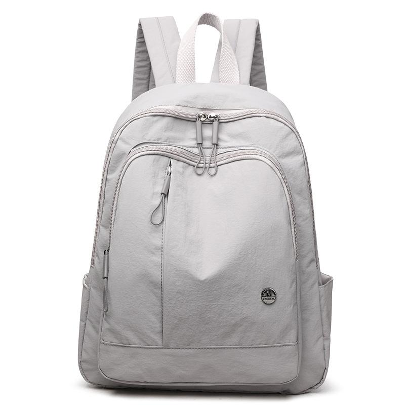 Damen Leichter Oxford-Stoff Reise-Rucksack - Stilvoll Minimalistisch Lässig Großes Fassungsvermögen Vielseitiges Design licht grau von Joom DACH