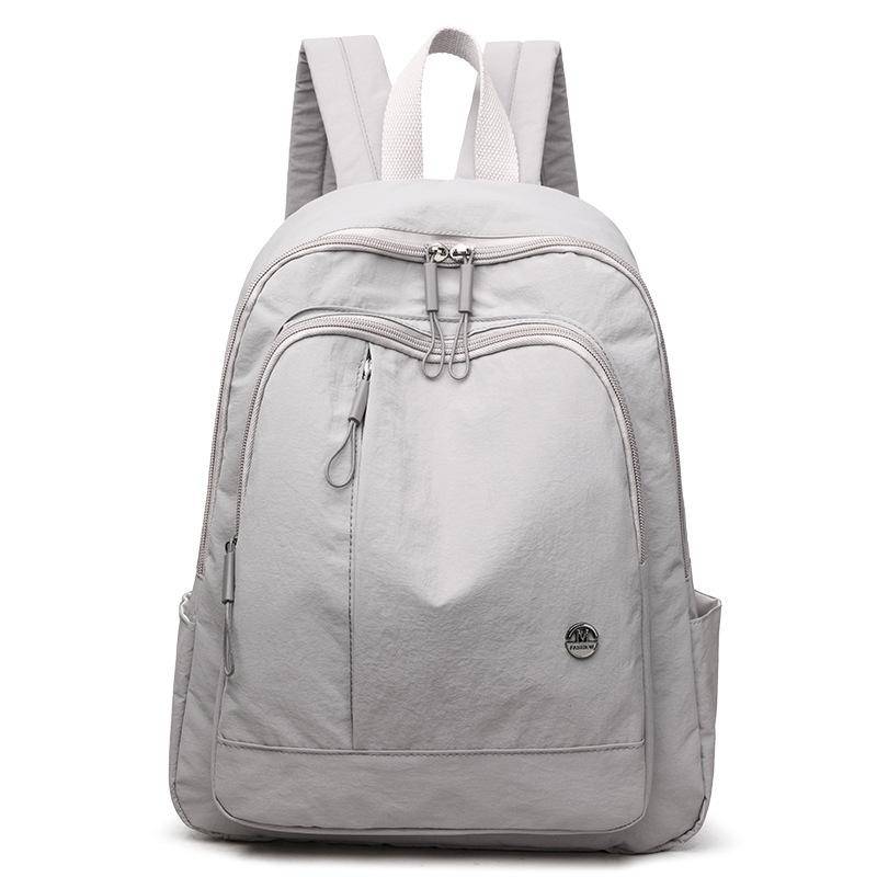 Damen Leichter Oxford-Stoff Reise-Rucksack - Stilvoll Minimalistisch Lässig Großes Fassungsvermögen Vielseitiges Design licht grau von Joom DACH