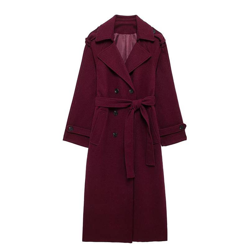Damen Lockerer Übermantel Revers Langarm Zweireihig Langer Mantel Damen Herbst Winter Mode Lässiger Damenmantel S dunkelrote Damen Lockerer Übermantel Revers Langarm Zweireihig Langer Mantel Damen Herbst Winter Mode Lässiger Damenmantel S dunkelrote von Joom DACH