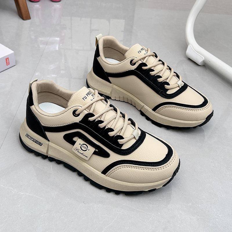 Damen Low Top Sneaker Herbst Neu Ins Atmungsaktive Studenten-Sneaker Plateau Freizeitschuhe 40 schwarz von Joom DACH