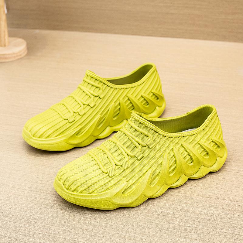 Damen Low-Top Wasserdichte Schuhe Regenschuhe Regenstiefel Damen Sommer Arbeit Gummischuhe Mode Jelly Slipper 39 grün von Joom DACH