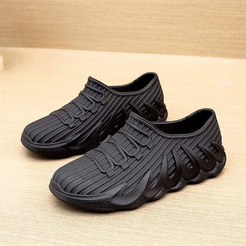 Damen Low-Top Wasserdichte Schuhe Regenschuhe Regenstiefel Damen Sommer Arbeit Gummischuhe Mode Jelly Slipper 43 schwarz von Joom DACH