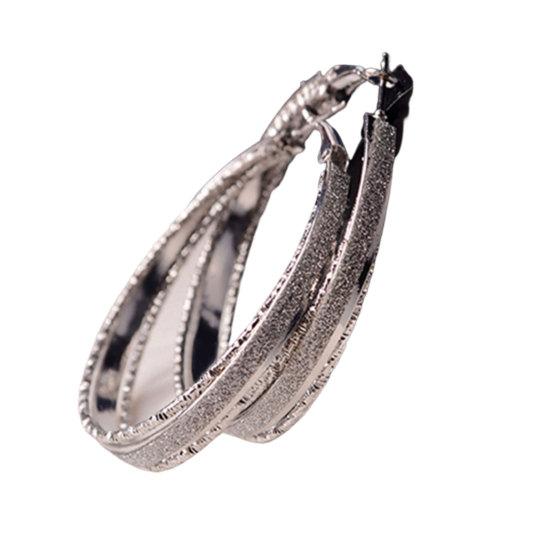 Damen Luxus Party Kristall Strass Ohrring Hoop Ohr Ring Schmuck Charms 5.5cm von Joom DACH