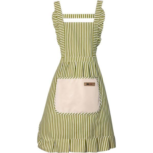 Damen Mädchen Schürze Küche - 2er-Set Kochschürzen mit Spitze Tasche Bänder Ölbeständig Fleckenabweisend Baumwolle Leinen Korallenfleece zum Kochen Backen Grillen 1pc grün von Joom DACH