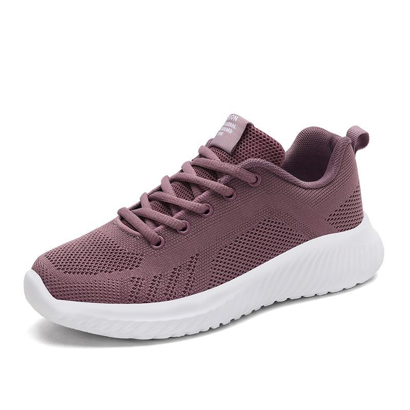 Damen Mesh Atmungsaktiver Freizeit-Sneaker Sommer Jogging Walking Schuhe Damen Plateau-Sneaker Lauf-Sportschuhe 42 violett von Joom DACH