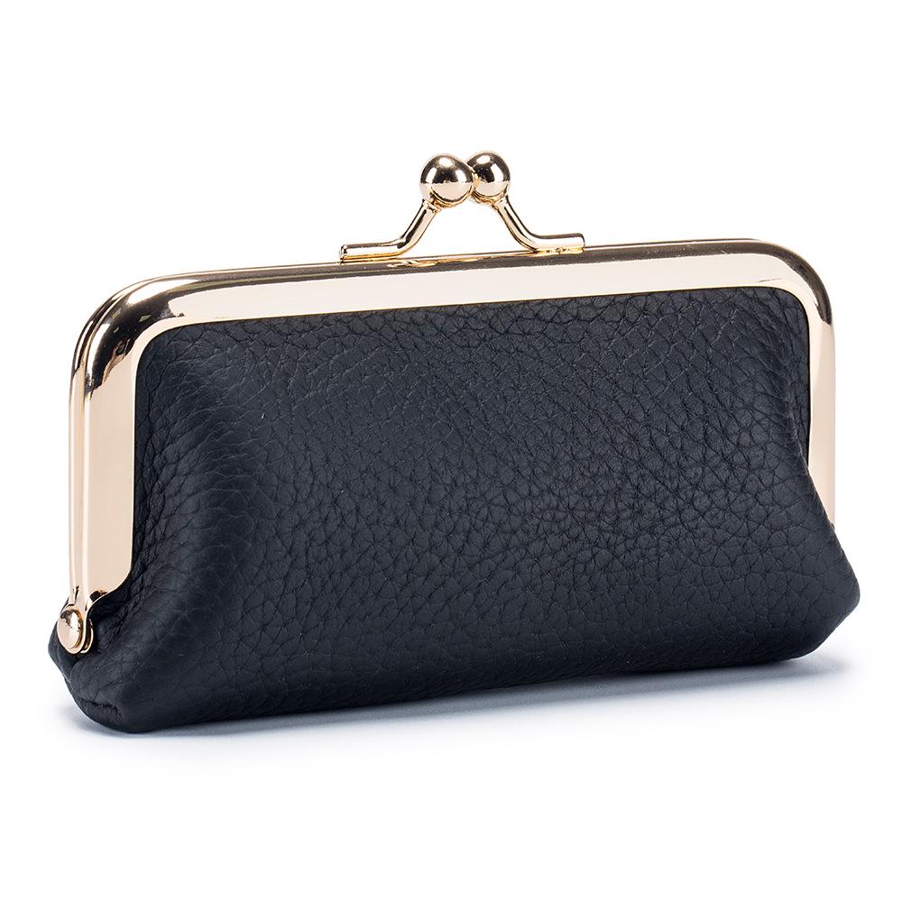 Damen Mini-Münzbörse aus echtem Leder - Modische Kuhfell-Lippenstift-Aufbewahrungstasche von Joom DACH