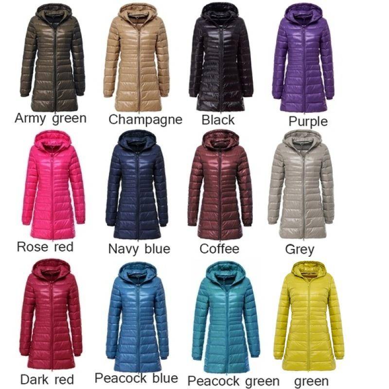 Damen Mode leichte Daunenjacke mittellange Kapuzenjacke Winter warme Parkas Mäntel Plus Size Baumwollmantel 5XL rose rot von Joom DACH