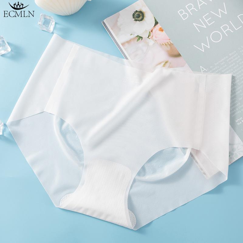 Damen Nahtlose Hipster No Show Unsichtbare Eisseide Stretch Unterwäsche Bikini Unterwäsche Panty Slips Knickers Unterwäsche Ultradünne Sommerunterwäsche L weiß von Joom DACH
