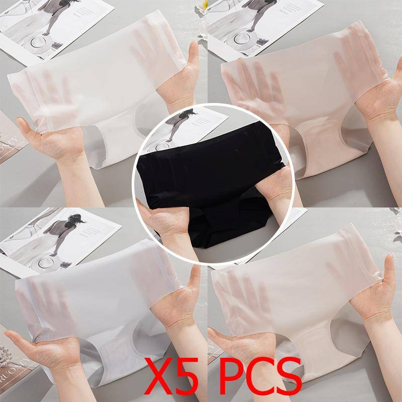 Damen Nahtlose Hipster No Show Unsichtbare Eisseide Stretch Unterwäsche Bikini Unterwäsche Panty Slips Knickers Unterwäsche Ultradünne Sommerunterwäsche XL von Joom DACH