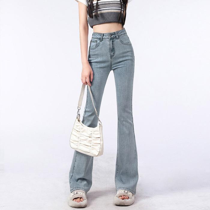 Damen Neue hochtaillierte schlanke und modische vielseitige Schlaghosen für Damen im Herbst und Winter XXL von Joom DACH