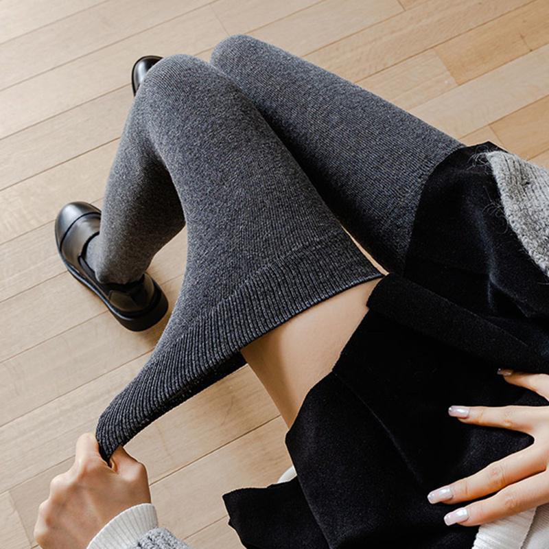 Damen-Oberschenkelstrümpfe, extra große Kniestrümpfe, Overknee-Socken und große Socken XXL dunkelgrau von Joom DACH