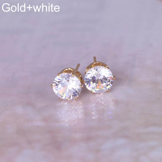 Damen-Ohrstecker, modisch, elegant, Zirkonia, CZ, Hochzeitsgeschenk 1pair von Joom DACH