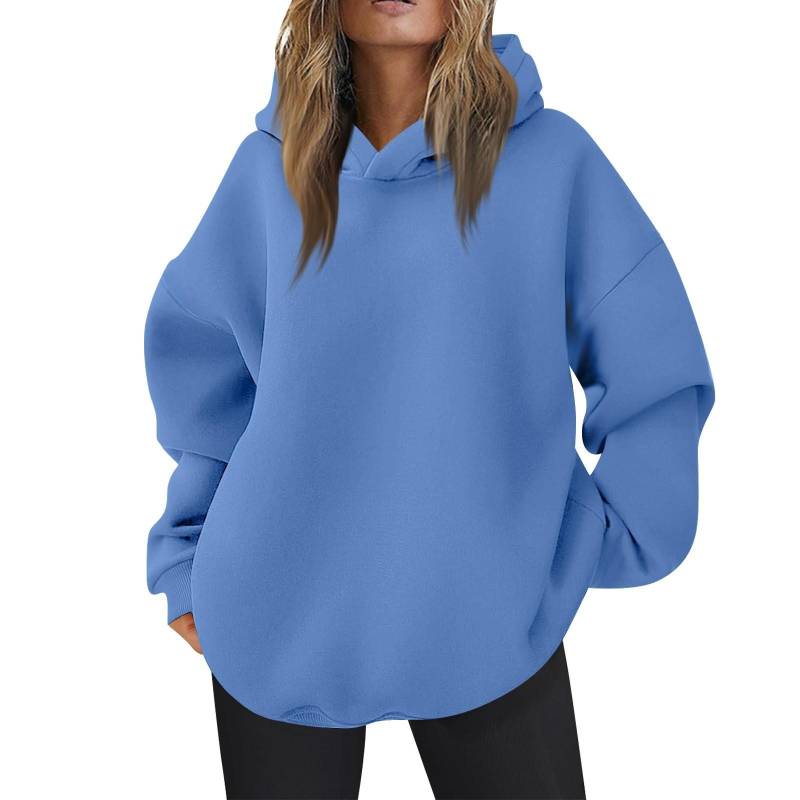 Damen Oversized Kapuzenpullover Lässige Bequeme Oberteile Herbstmode Outfits Niedliche Kleidung mit Taschen XXL von Joom DACH