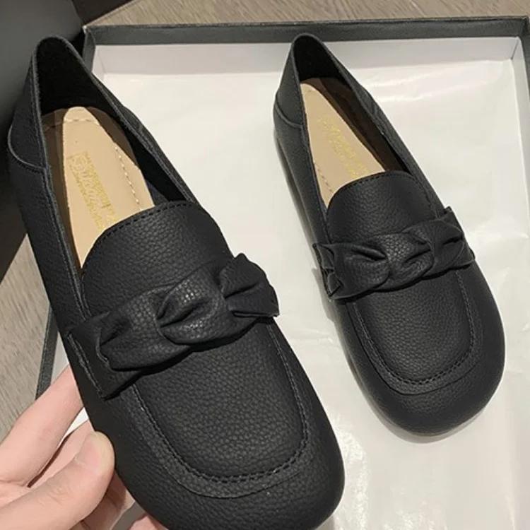 Damen PU Ballerinas Preppy Studentenschuhe Lässige Slipper in Derby Damen Loafers College Mädchen Braddock Damen Mary Jones Damenschuhe 43 schwarz von Joom DACH