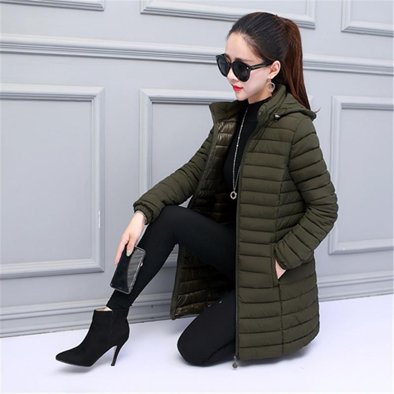 Damen Parka, lockerer, langer Parka-Mantel mit Kapuze, warm, gepolsterte Baumwollkleidung für den Außenbereich, ultraleichte tragbare Oberbekleidung XXL grün von Joom DACH