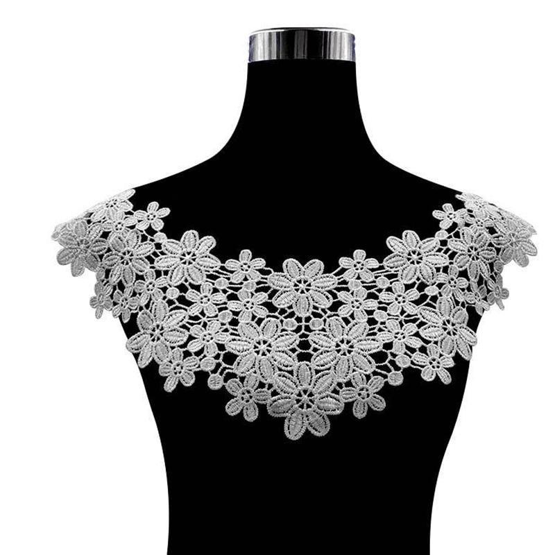 Damen Party Hochzeit DIY Halskette Vintage Spitze Blume Fake Kragen Choker Stickerei weiß von Joom DACH