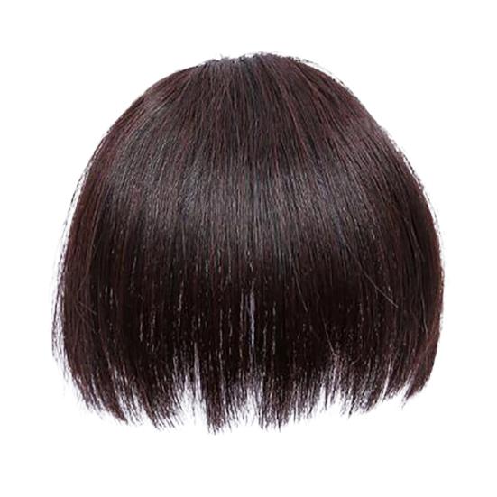 Damen-Pony, synthetisches Haar, kurze Haarspangen, Naturschwarz, Hochtemperatur-Seide, komisch, unebener Fake-Pony A von Joom DACH