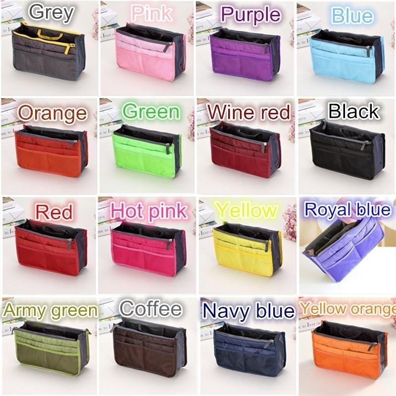 Damen Praktische Handtasche Geldbörse Nylon Dual Organizer Einsatz Kosmetiktasche Reisetaschen königsblau von Joom DACH