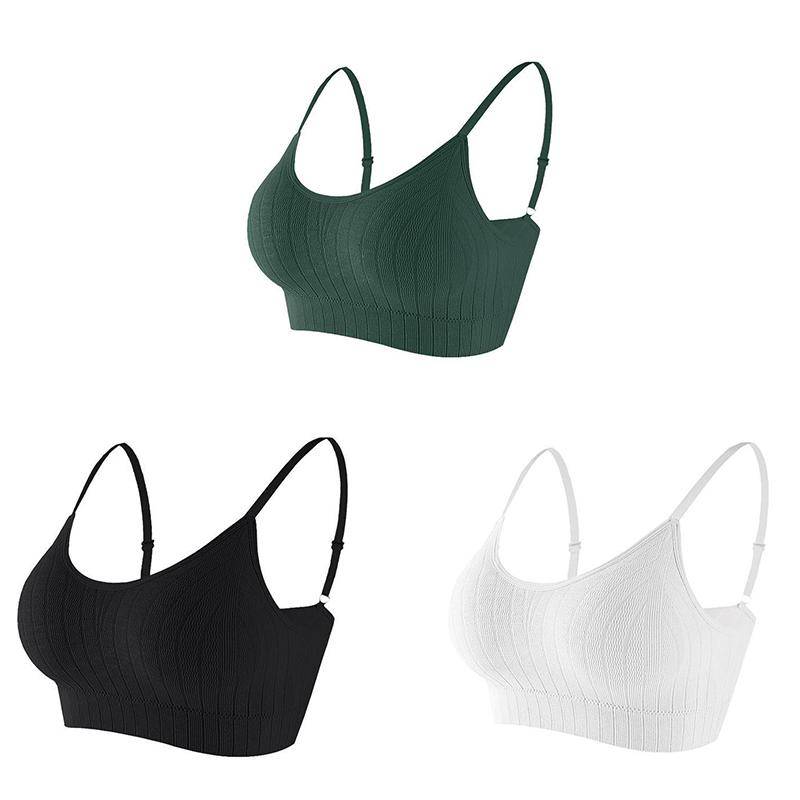 Damen Push-up-BH, elastisch, gerafft, All-Match-Unterwäsche, nahtloser BH, kabellos, einfarbig, verdickende Unterwäsche One Size von Joom DACH