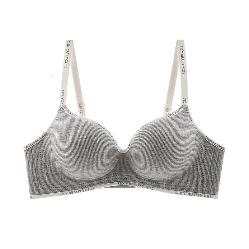 1/3 Stück Damen Push-up Nahtloser BH Verdickte Schwammpolster Weicher Halt Kabelloses Bralette M grau von Joom DACH