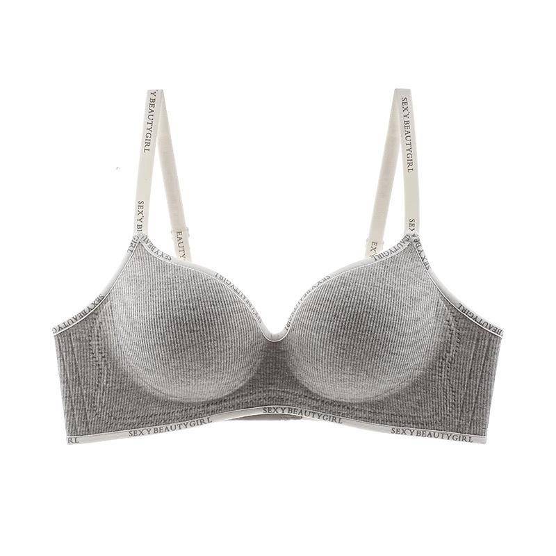 1/3 Stück Damen Push-up Nahtloser BH Verdickte Schwammpolster Weicher Halt Kabelloses Bralette M grau von Joom DACH