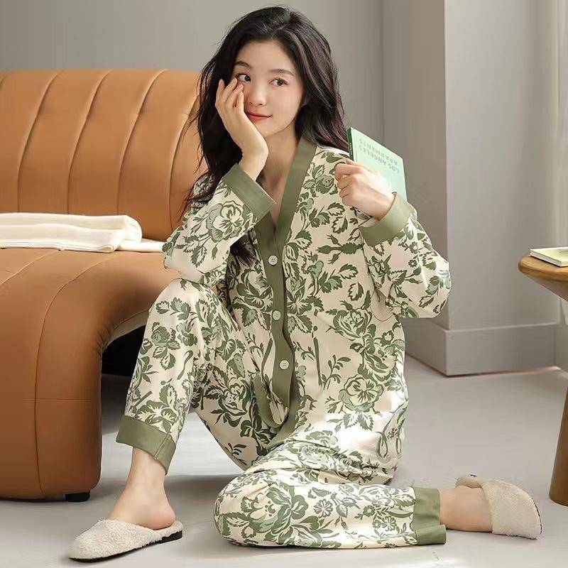 Damen Pyjamas Homewear Set Frühling und Herbst Mädchen Homewear Casual Style Mode Langarm Lange Hosen Pyjamas XXL Damen Pyjamas Homewear Set Frühling und Herbst Mädchen Homewear Casual Style Mode Langarm Lange Hosen Pyjamas XXL von Joom DACH
