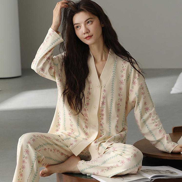 Damen Pyjamas Homewear Set Frühling und Herbst Mädchen Homewear Casual Style Mode Langarm Lange Hosen Pyjamas XXL Damen Pyjamas Homewear Set Frühling und Herbst Mädchen Homewear Casual Style Mode Langarm Lange Hosen Pyjamas XXL von Joom DACH