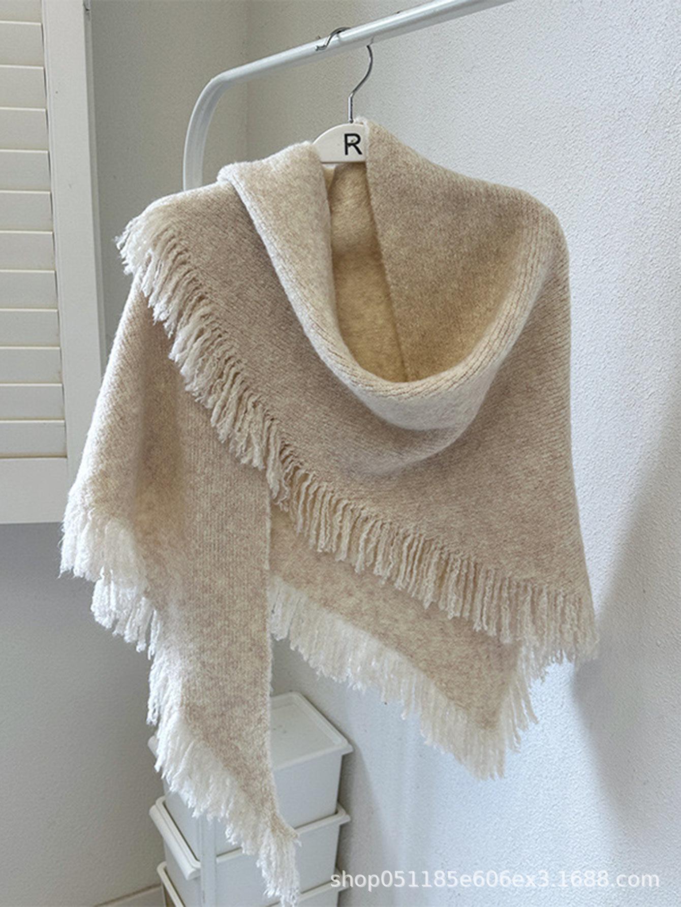 Damen Quastenwollschal: Vielseitige Strickjacke für Herbst/Winter von Joom DACH