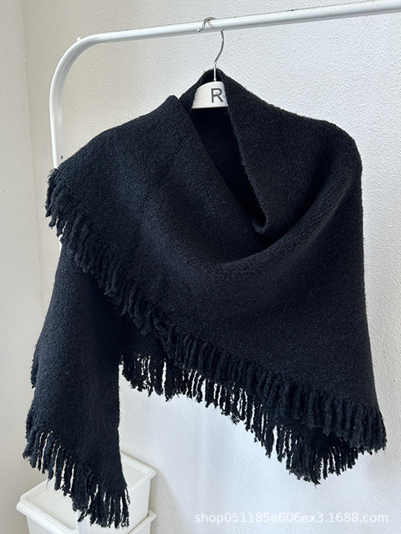 Damen Quastenwollschal: Vielseitige Strickjacke für Herbst/Winter von Joom DACH