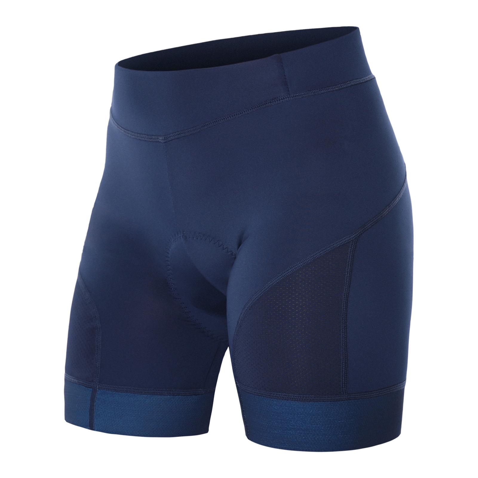 Damen Radlerhose mit hoher Taille, gepolstert, für Radtouren, atmungsaktiv, für Workout, aktive Shorts, Strumpfhosen XL navy blau von Joom DACH