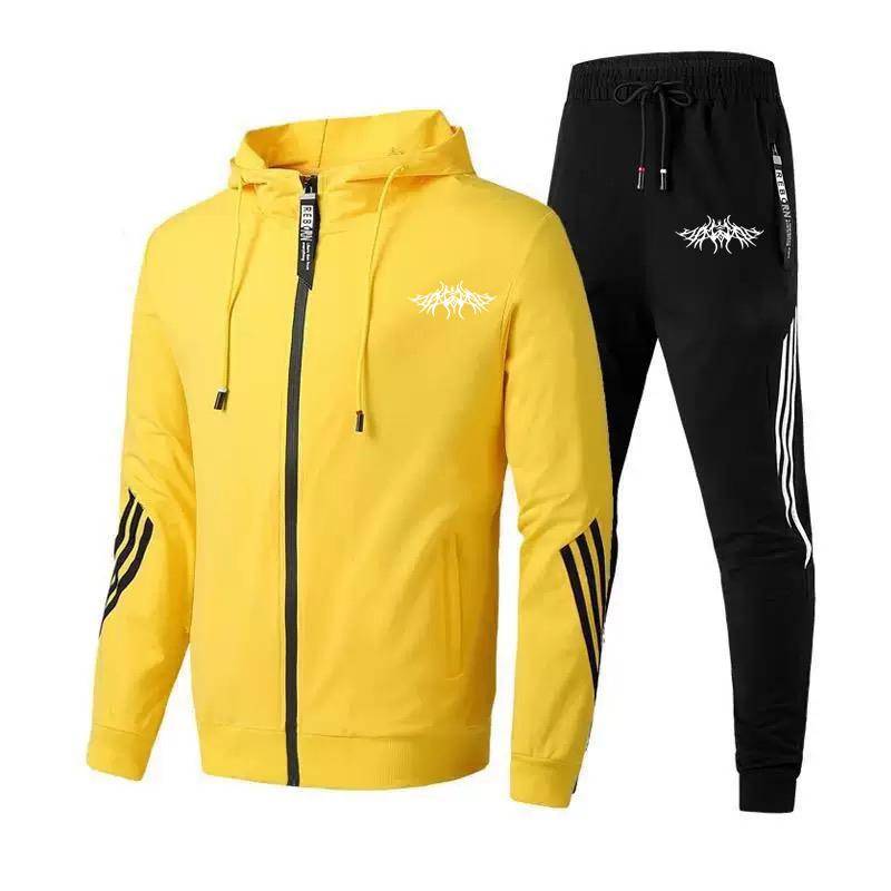 Damen-Reißverschlussanzug, Kapuzenjacke und Jogginghose, 2-teiliges Set, Damen-Sportanzug mit Reißverschluss, sportlicher Trainingsanzug 2XL von Joom DACH