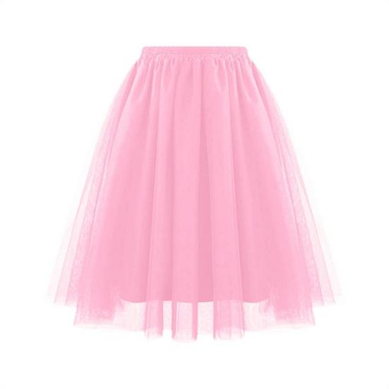 Damen Retro Ballettrock Elastischer Hoher Taille 3-Lagen Tüll Petticoat Tanzrock Karneval S von Joom DACH