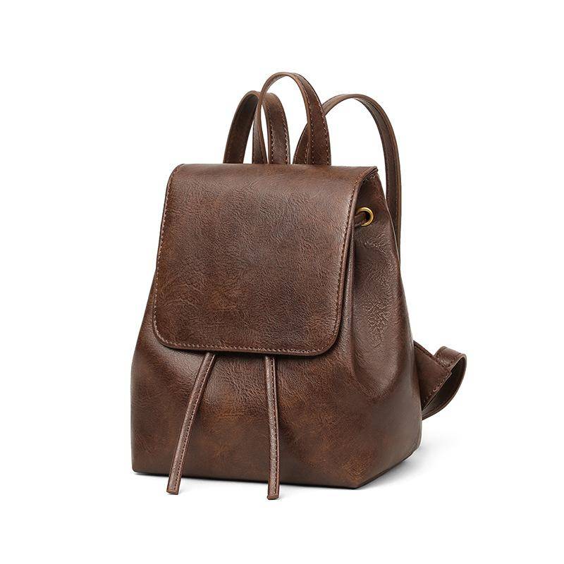 Damen Retro Reisetaschen Passend für College-Studenten Junior High School Weiblich Rohleder Kleiner Rucksack von Joom DACH