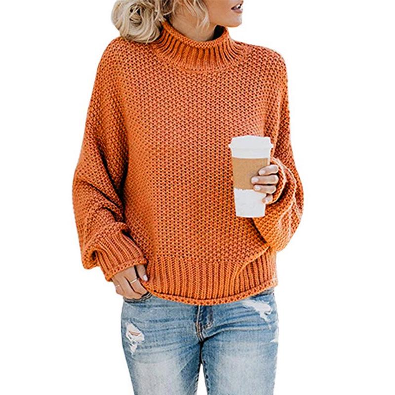 Damen Rollkragenpullover Lässiger Fledermauspullover Langarmpullover Lockerer Grobstrickpullover Tops 3XL orange Damen Rollkragenpullover Lässiger Fledermauspullover Langarmpullover Lockerer Grobstrickpullover Tops 3XL orange von Joom DACH