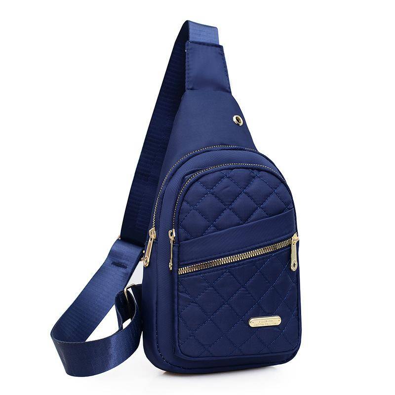 Damen-Rucksack, verstellbarer Schultergurt, mehrere Taschen, Gürteltasche mit Reißverschluss, lässige Sport-Reisetasche navy blau von Joom DACH