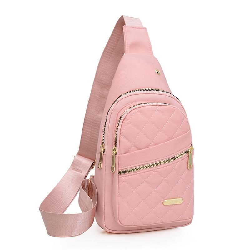Damen-Rucksack, verstellbarer Schultergurt, mehrere Taschen, Gürteltasche mit Reißverschluss, lässige Sport-Reisetasche rosa von Joom DACH