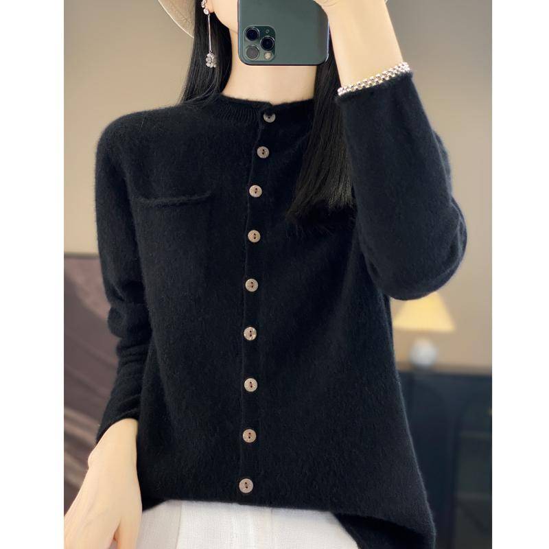 Damen Rundhals Kaschmir Strickjacke, Qinghe Kaschmir, 30% Kaschmir 70% Wolle, Winter Strickpullover Herbstpullover Kaschmirpullover L schwarz Damen Rundhals Kaschmir Strickjacke, Qinghe Kaschmir, 30% Kaschmir 70% Wolle, Winter Strickpullover Herbstpullover Kaschmirpullover L schwarz von Joom DACH