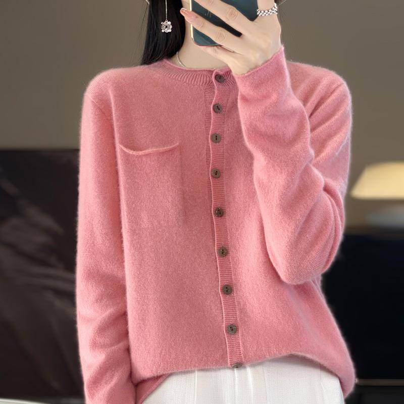 Damen Rundhals Kaschmir Strickjacke, Qinghe Kaschmir, 30% Kaschmir 70% Wolle, Winter Strickpullover Herbstpullover Kaschmirpullover Damen Rundhals Kaschmir Strickjacke, Qinghe Kaschmir, 30% Kaschmir 70% Wolle, Winter Strickpullover Herbstpullover Kaschmirpullover von Joom DACH
