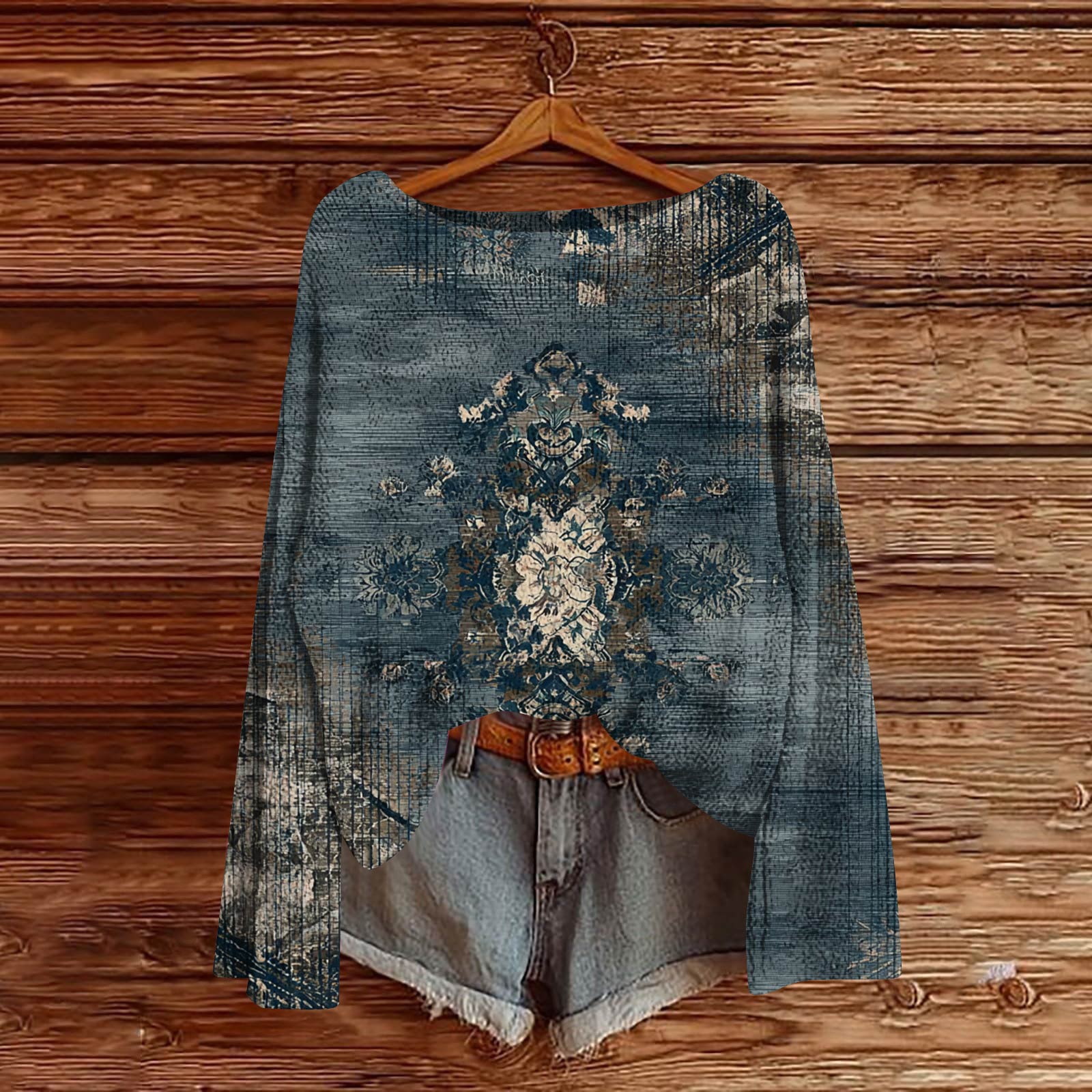 Damen Rundhals Leichter Pullover Lässig Langarm Strickpullover XXL dunkelblau von Joom DACH