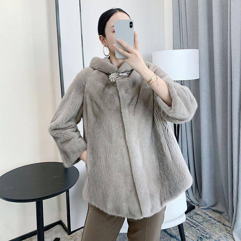 Damen Samt Nerz Mittel Lang Kapuzen Pelzmantel Winter Strickjacke Kleine Bomberjacke L Damen Samt Nerz Mittel Lang Kapuzen Pelzmantel Winter Strickjacke Kleine Bomberjacke L von Joom DACH