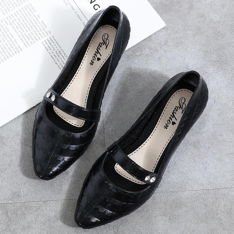 Damen-Sandalen, Keilpumps, Oberbekleidung, All-Match-Arbeitsschuhe, wasserdichte, rutschfeste High Heels, weiche Gummi-Regenstiefel 39 schwarz von Joom DACH